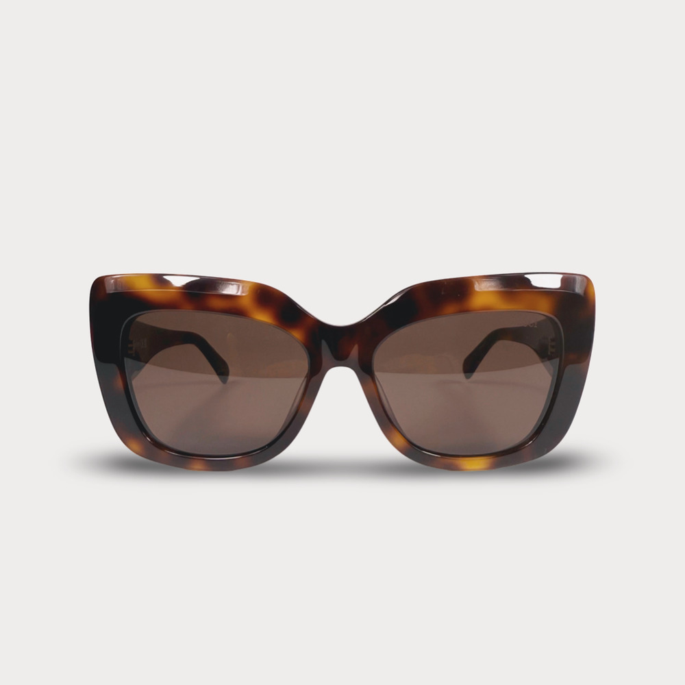 Emilio Pucci Rhinestone Logo Square Sunglasses